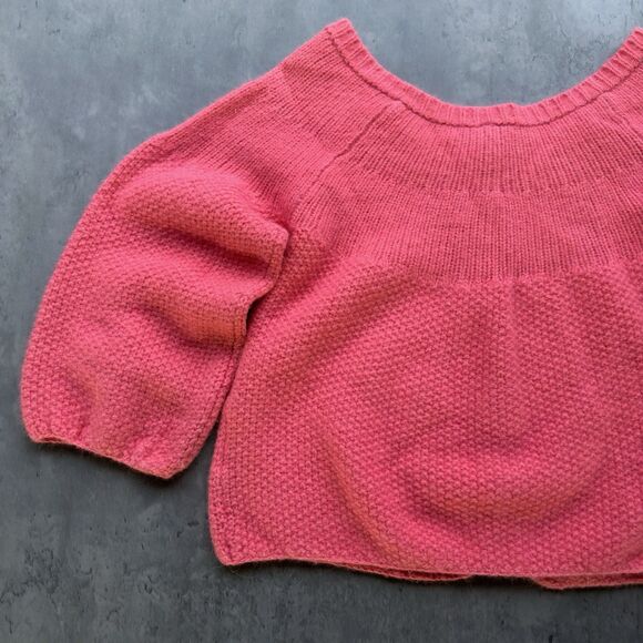 Free People Pink Knit Cardigan Angora Wool Button Front Sweater Women’s XS/S - Picture 9 of 11